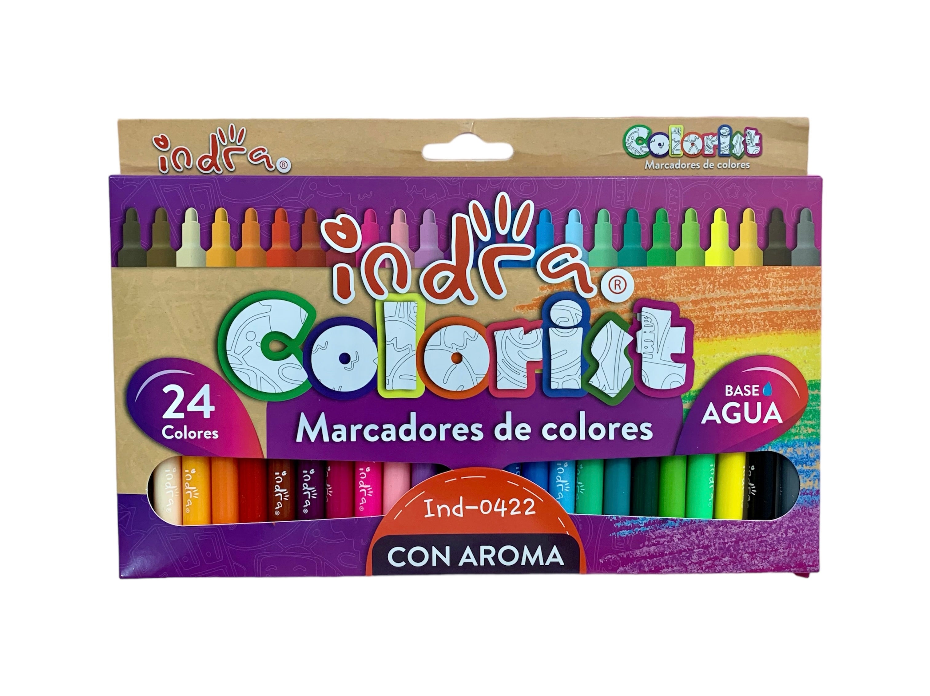 Indra Marcadores Colorist Aromáticos (24 pzas) – Depósito Papelero