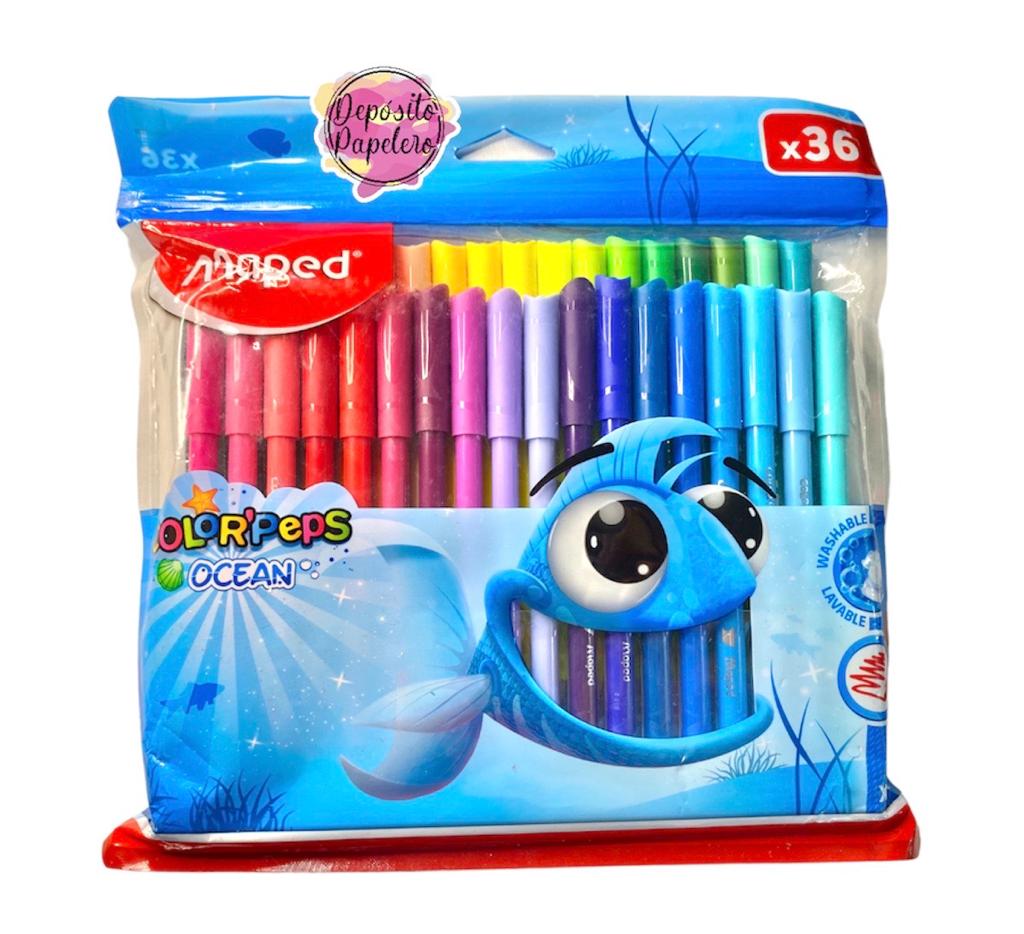 Plumones Maped Color Peps Pastel 10pz, Plumones