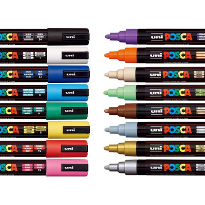 Posca Marcadores Acrílicos Colores Intensos (16 pzas, 1.8-2.5mm)