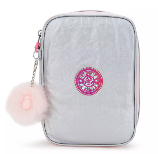 Kipling Estuchera Ice Silver Metallic (100 pens)