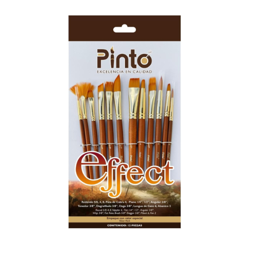 Pincel Pinto Set PT Effect Con 12 Piezas