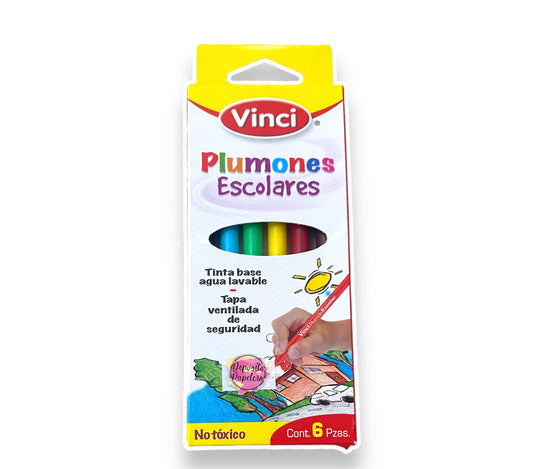 Vinci Plumones Delgados (6 pzas)