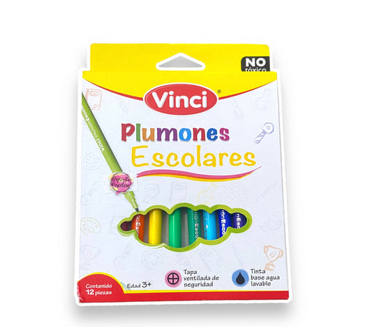 Vinci Plumones Delgados (12 pzas)