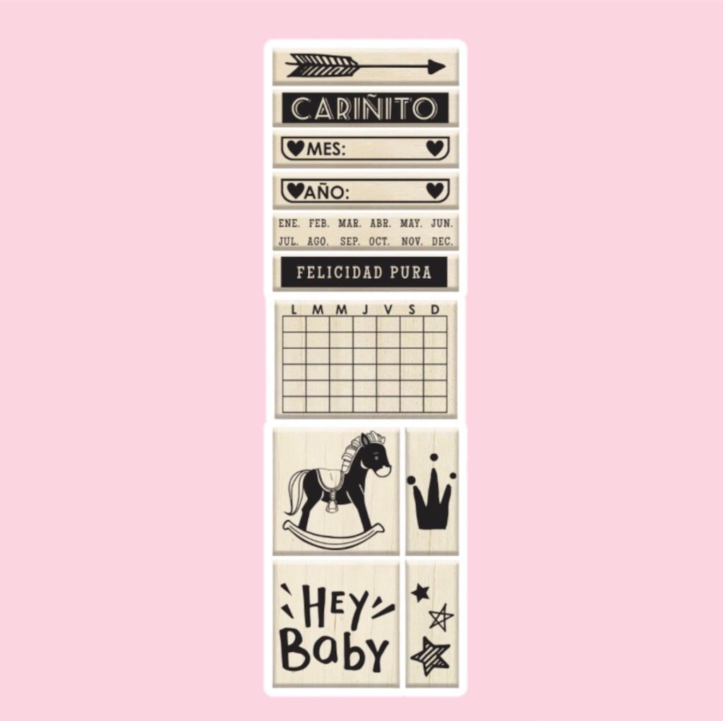 Sello Set Hey Baby Calendario