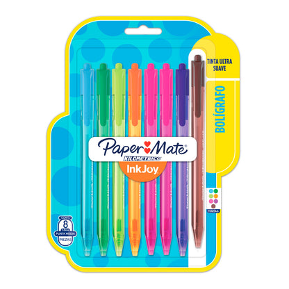 Paper Mate Bolígrafos Retráctiles InkJoy Kilométrico (8 pzas)