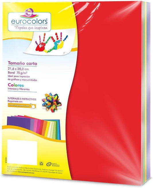 Eurocolors Papeles De Colores (100 pzas)