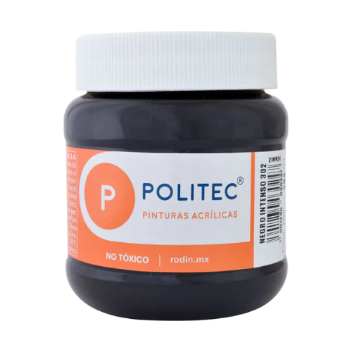 Politec Pintura Acrílica Negro (250ml)