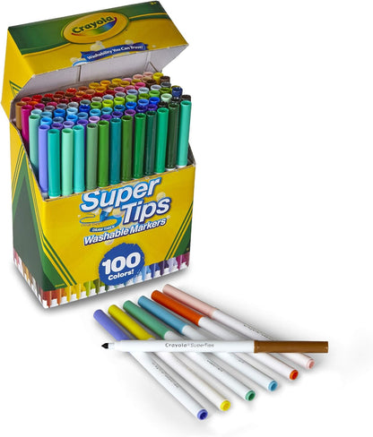 Crayola SuperTips Plumones Lavables (100 pzas)