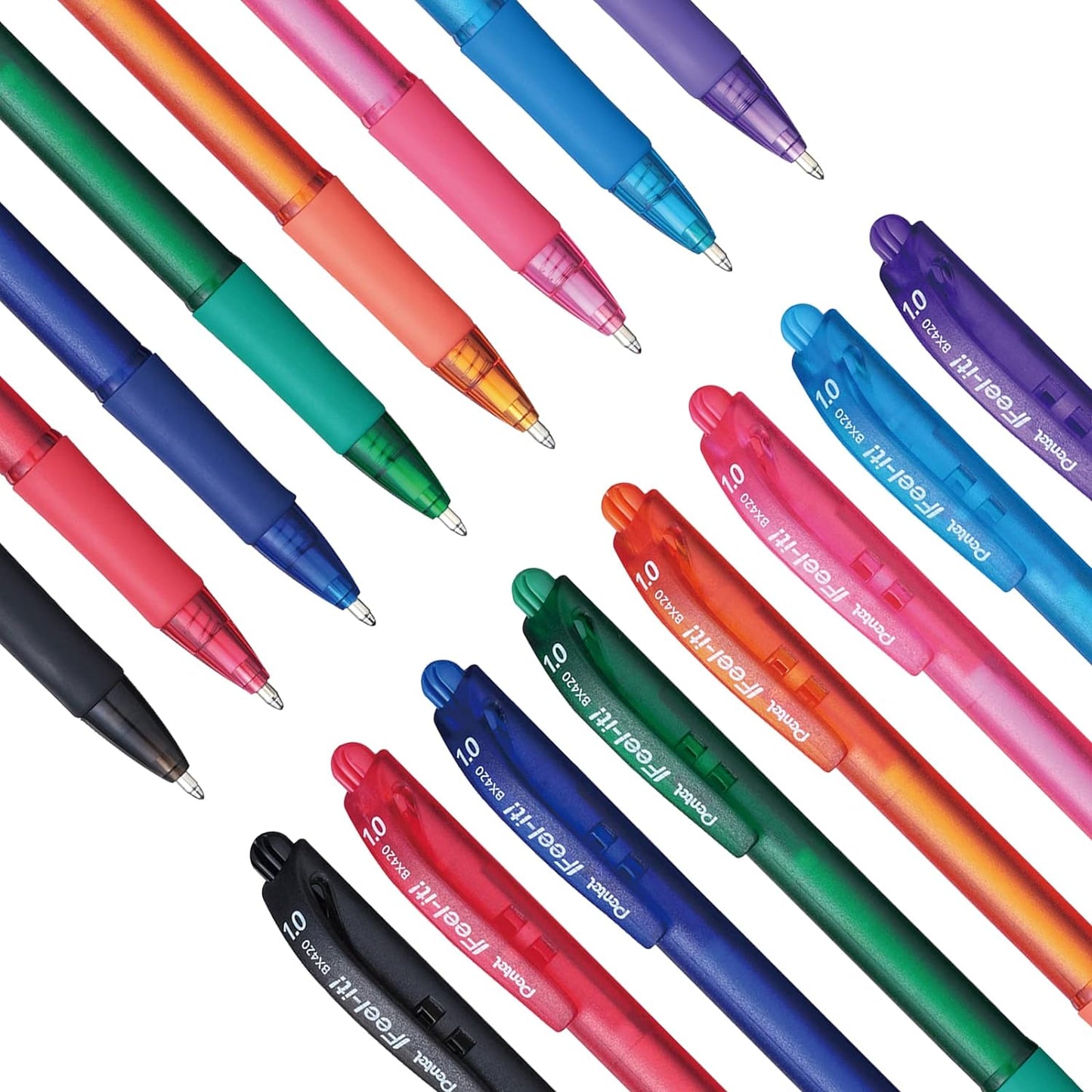 Pentel Bolígrafos Retráctiles Feel It (8 pzas)