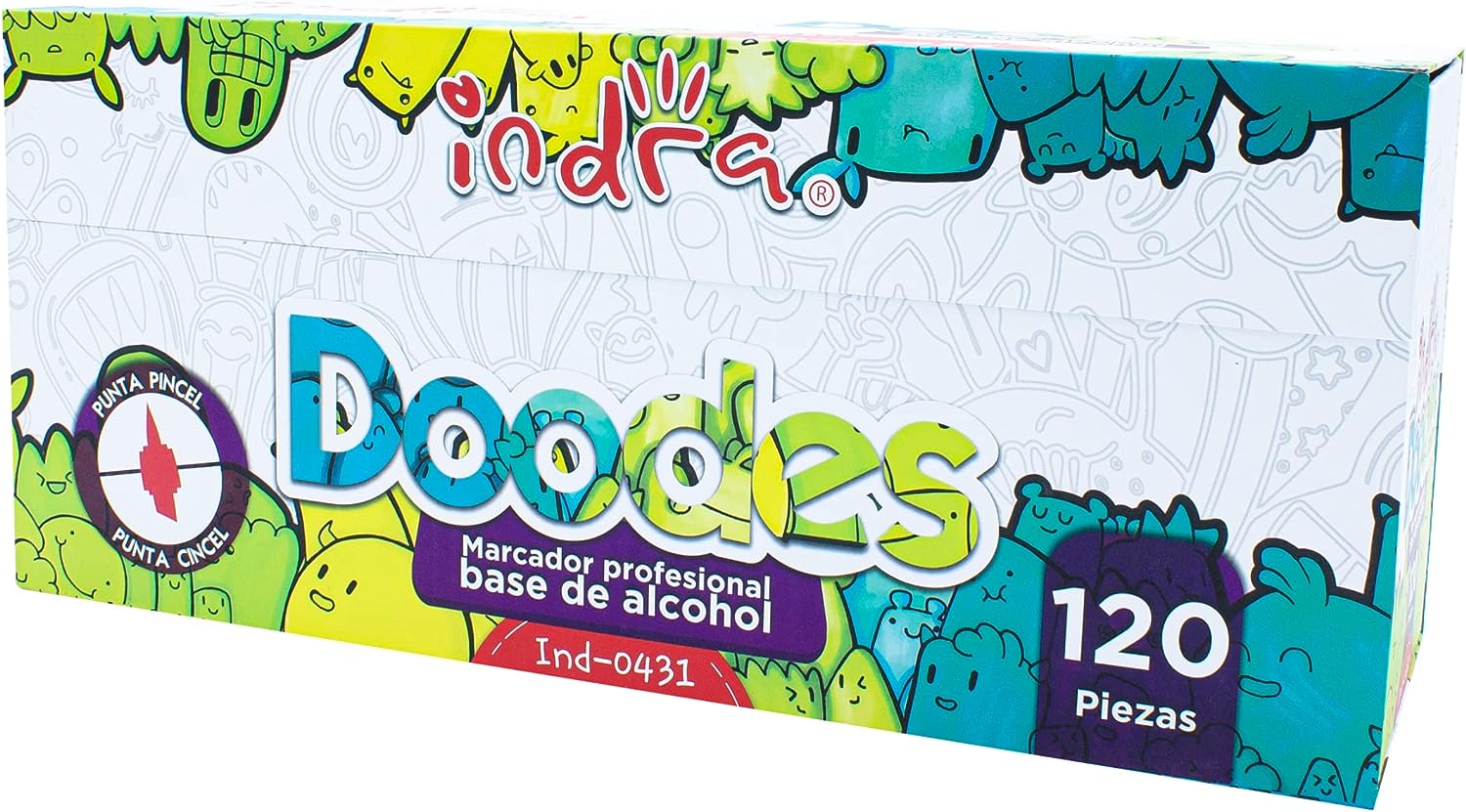 Marcadores Profesionales Indra Doble Punta Base Alcohol 60pz