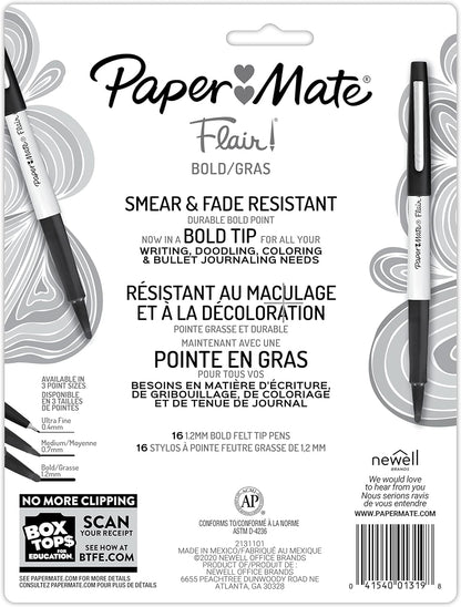 Paper Mate Plumígrafos Flair Grueso (16 pzas)