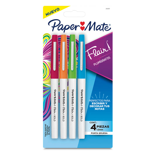 Paper Mate Plumígrafos Flair (4 pzas)