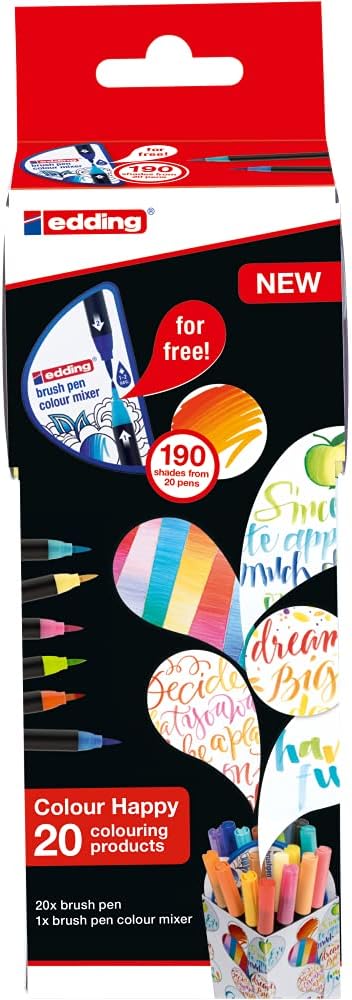 Edding Brush Pen Colour Happy (20pz)