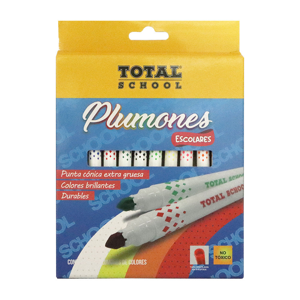 Total School Plumones Pastel (12 pzas)