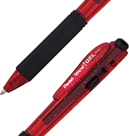 Pentel Pluma WOW Gel (Rojo)