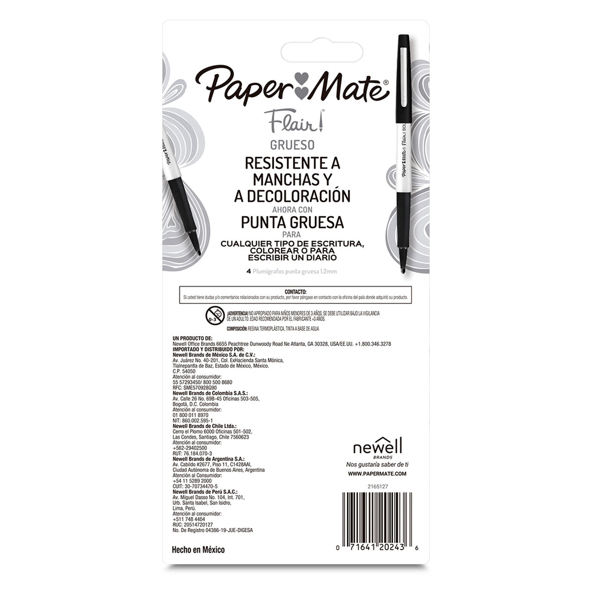 Paper Mate Plumígrafos Flair (4 pzas)