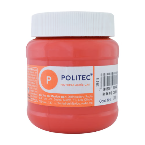 Politec Pintura Acrílica Rojo (250ml)