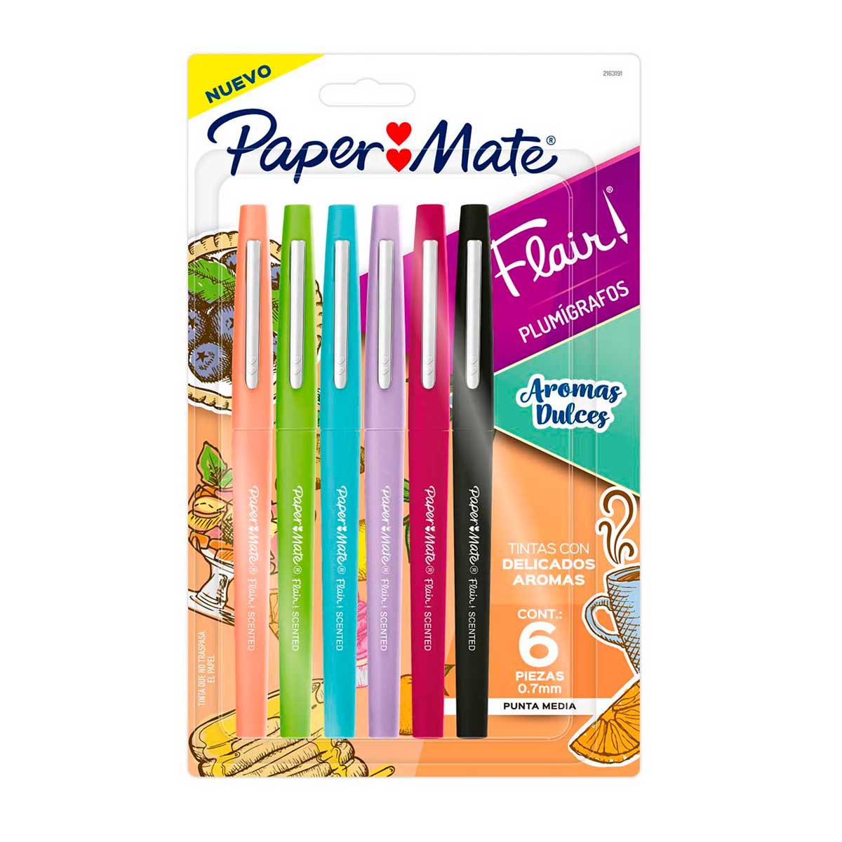 Paper Mate Plumígrafos Flair Con Aromas Dulces(6 pzas)