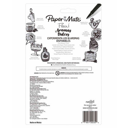 Paper Mate Plumígrafos Flair Con Aromas Dulces(6 pzas)