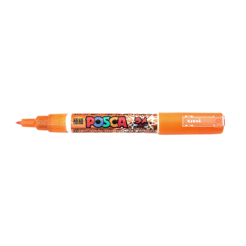 Posca Marcador Acrílico Naranja con Glitter (0.7mm)
