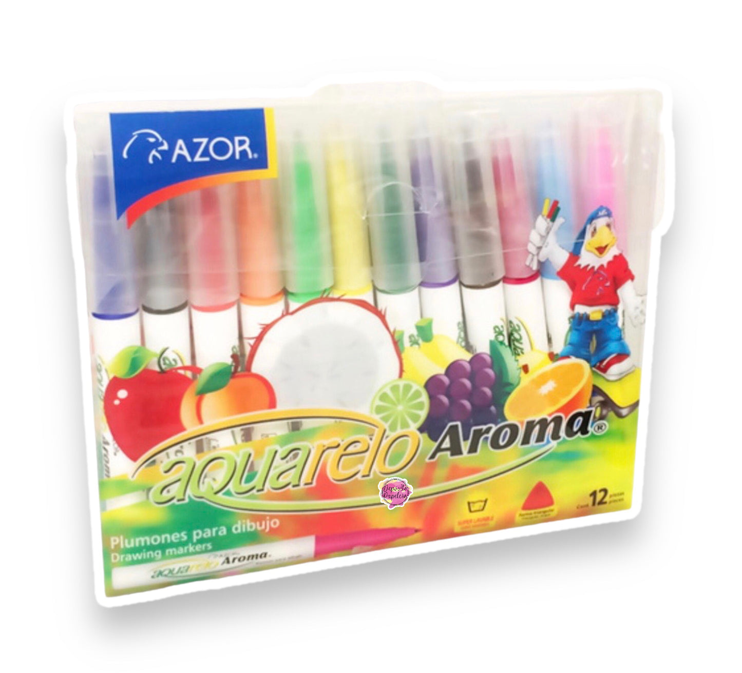 Marcadores Azor Aquarelo con Aroma (12 pzas)