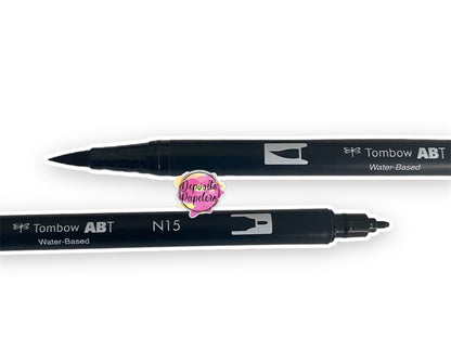 Tombow Dual Brush Pens Set Neutro (6 Piezas)