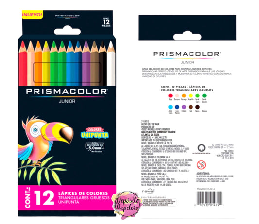 Prismacolor Jr Triangulares Gruesos Unipunta (12 pzas)