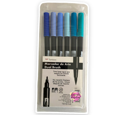 Tombow Dual Brush Pens Set Invierno (6 Piezas)