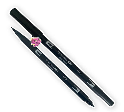 Marcador Tombow Dual Brush Negro (pza)