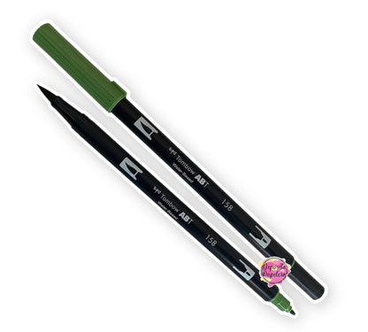 Tombow Dual Brush Pens Set Bosques Verdes (6 Piezas)