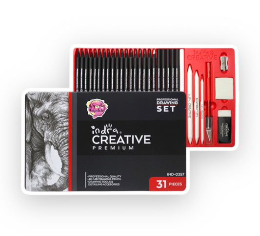 Set De Dibujo Profesional Indra Creative Premium (31 pzas)