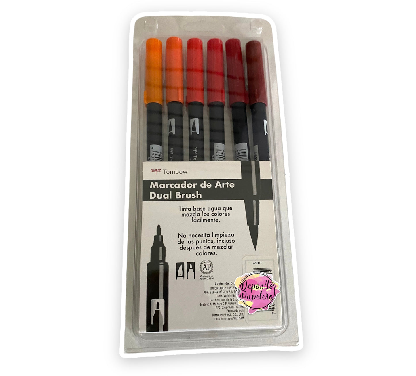 Tombow Dual Brush Pens Set Otoño (6 Piezas)