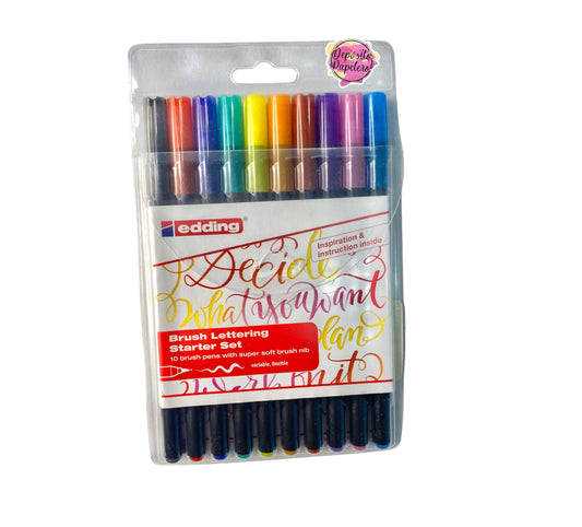 Estuche de Brush Lettering Starter Set Edding (10 pzas)