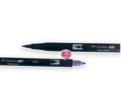 Tombow Dual Brush Pens Set Lavanda (6 Piezas)