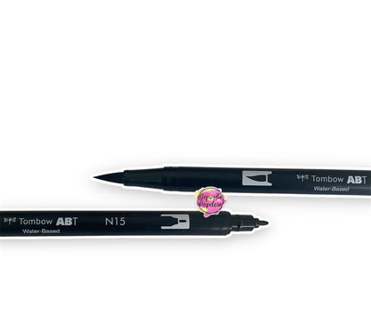 Marcador Tombow Dual Brush Negro (pza)