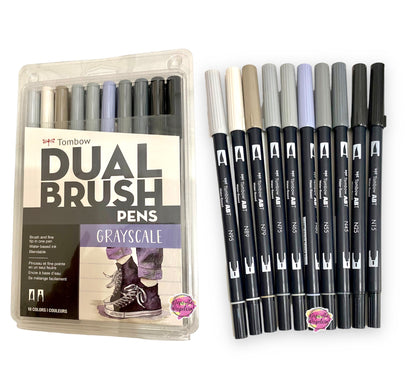 Tombow Dual Brush Grayscale (10 pzas)