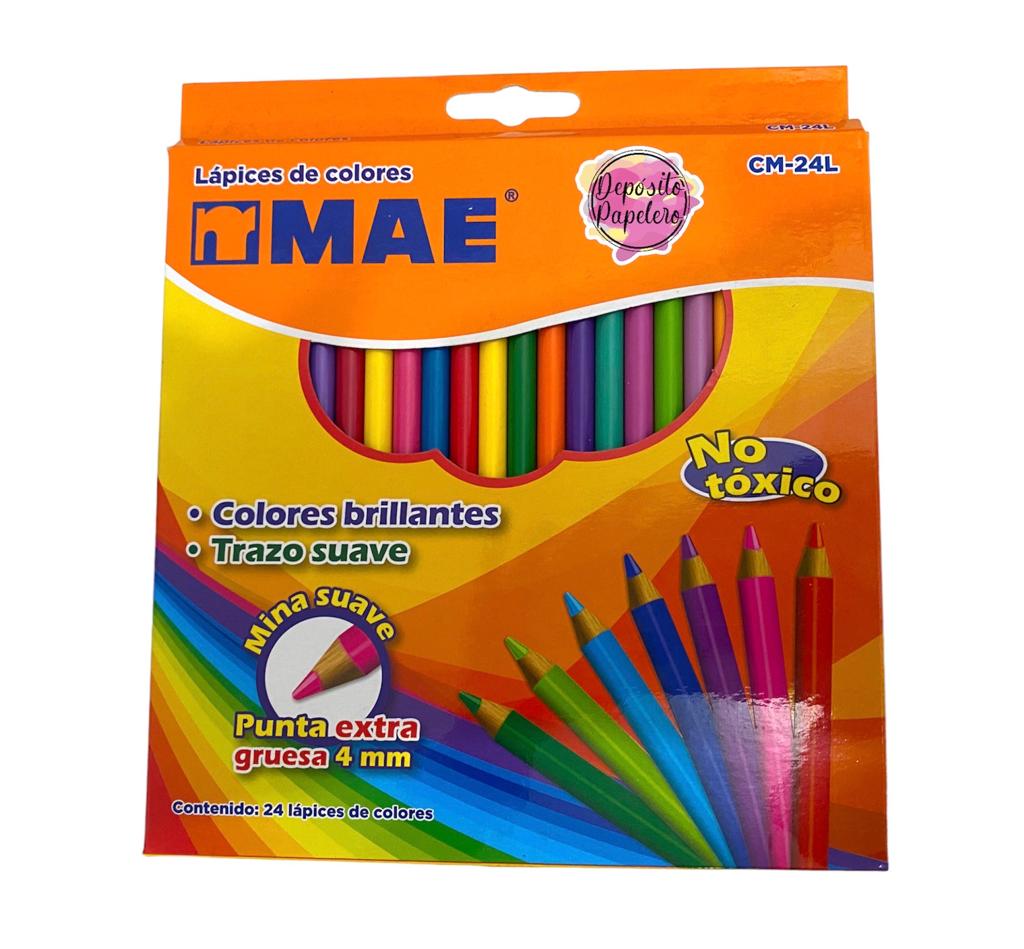 Lapices de Colores Mae (24 pzas)