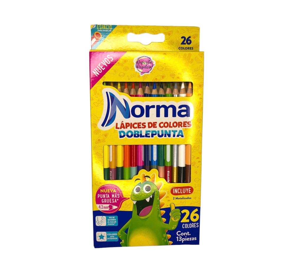 Lápices de Colores Norma Doble Punta (26 pzas)