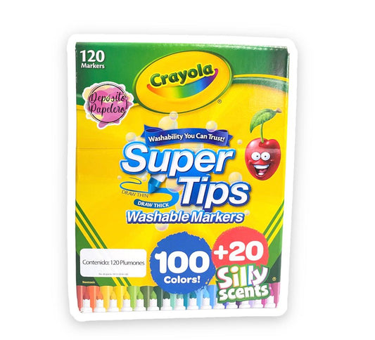 Crayola SuperTips 100 + 20 Silly Scentes
