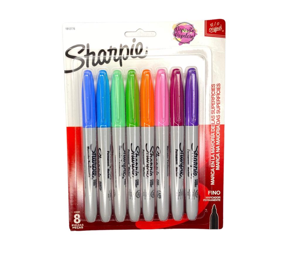 Marcadores Permanentes Sharpie Variados (8 pzas)