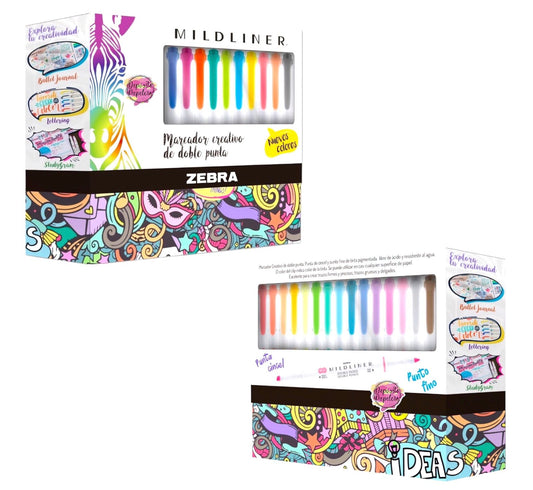 Mildliner Marcadores Creativo Zebra Estuche con 25 pzas.