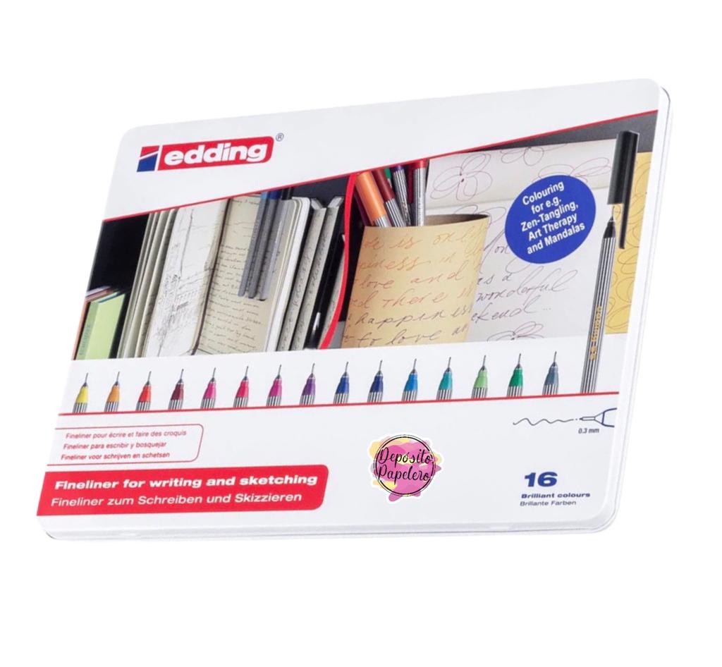 Rotuladores Edding 55 Fineliner (16 pzas)