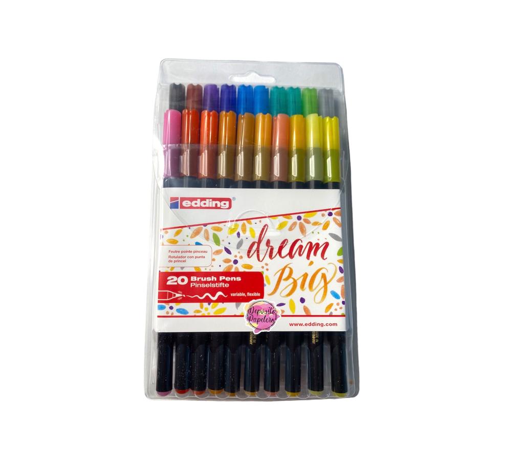 Estuche de Brush Pens Pens Edding 1340 (20 pzas)