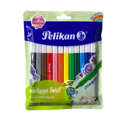 Marcadores para colorear Markana Twist Pelikan (12 pzas)