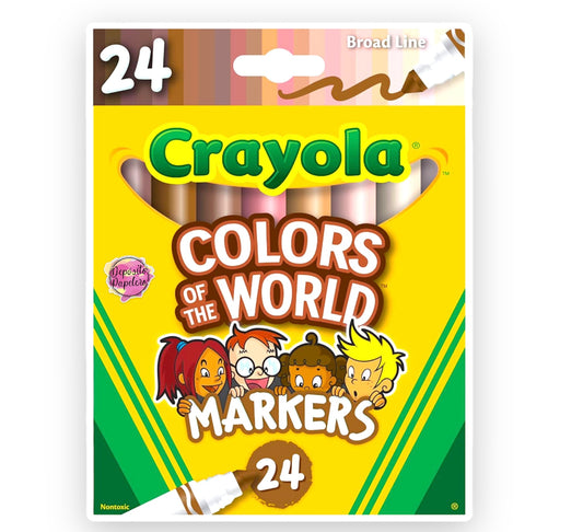 Crayola Plumones Colores del Mundo (24 pzas)