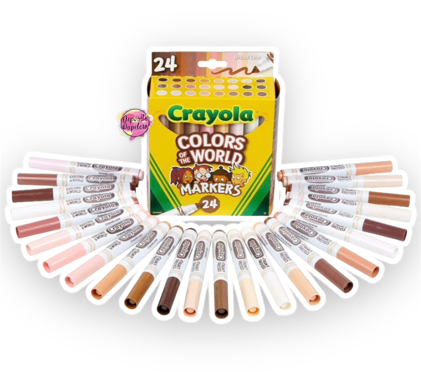 Crayola Plumones Colores del Mundo (24 pzas)