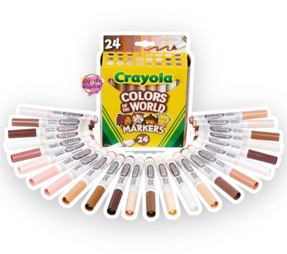 Crayola Plumones Colores del Mundo (24 pzas)