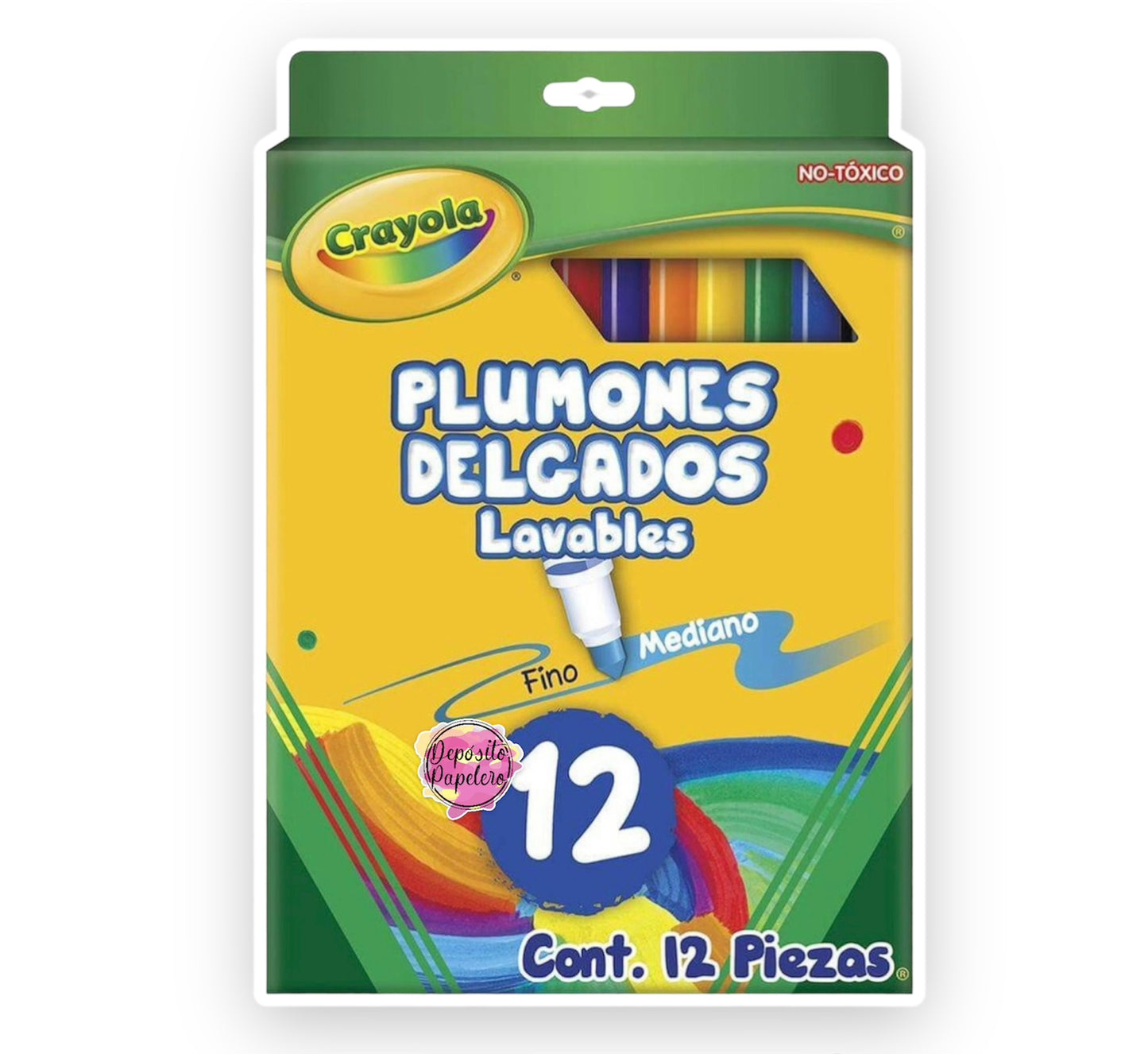 Crayola Supertips 12 Plumones Lavables