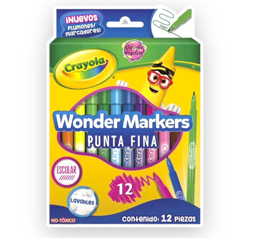Crayola Wonder Markers (12 pzas)