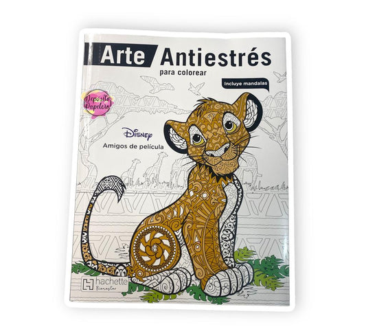 Disney libro antiestrés para colorear (Amigos de película)